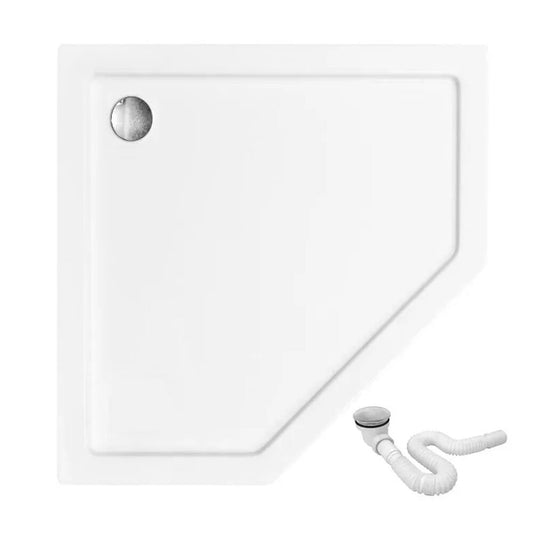 Пентагонална душ кабина Rea Diamond 80x80 бяла
