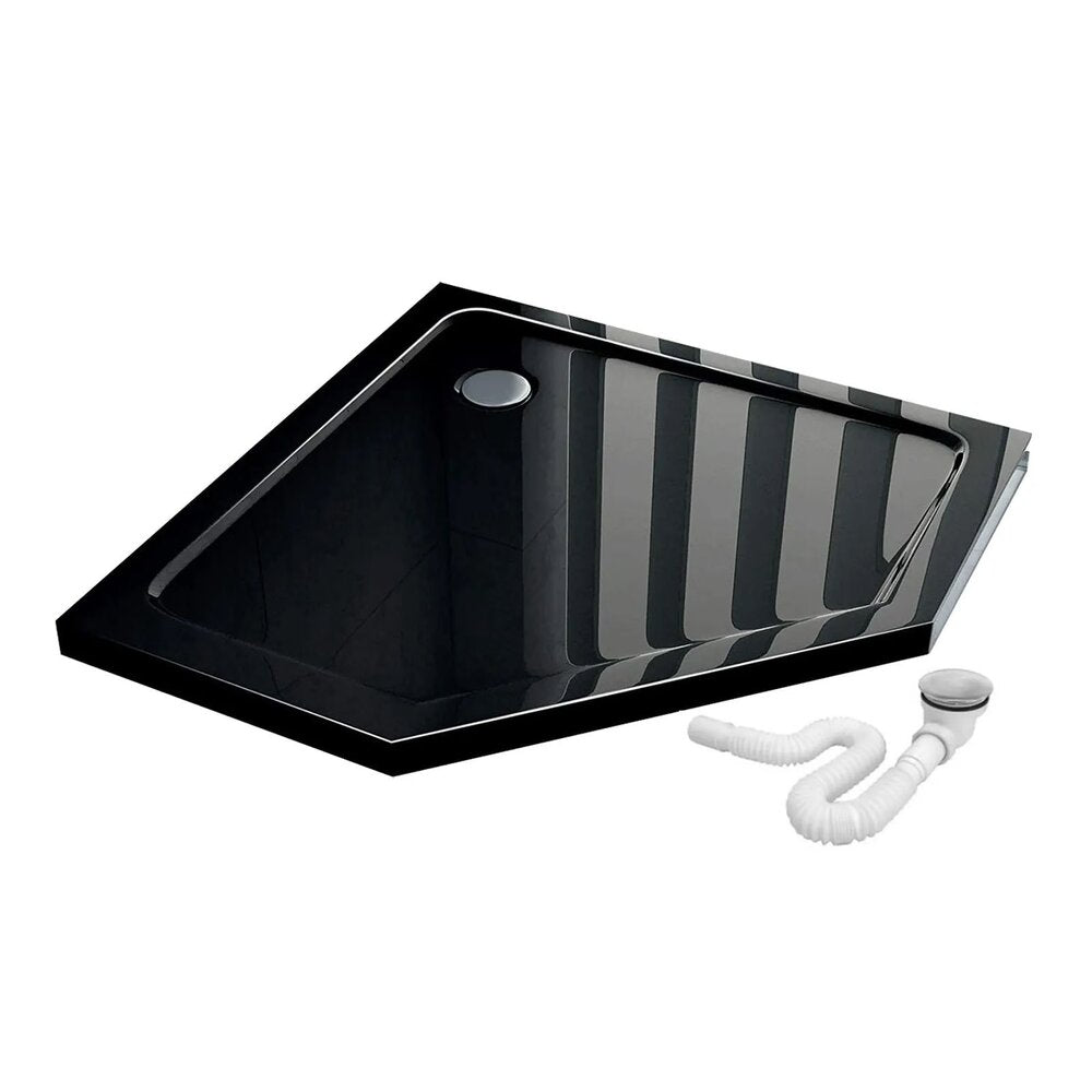 Пентaгонална душ кабина Rea Diamond 90x90 черна