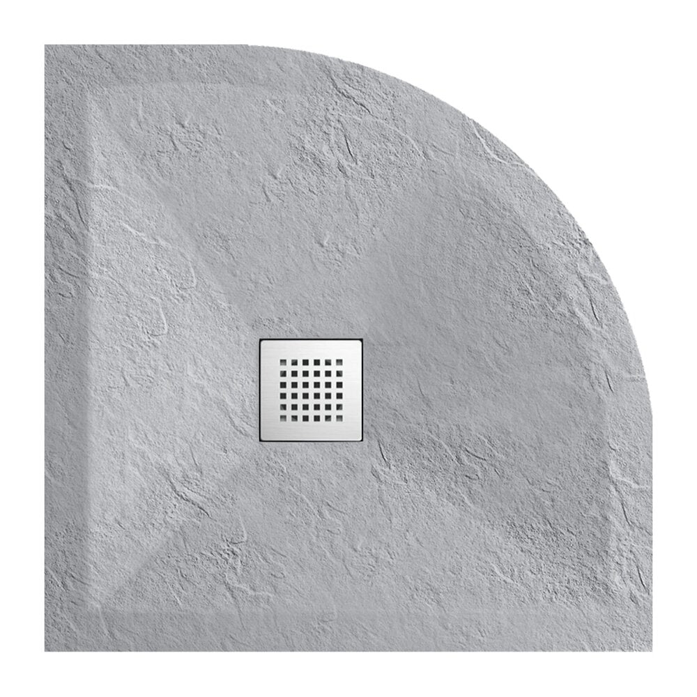 Семирундова душ кабина Balneo Stone Tray от композит 80x80 светло сива