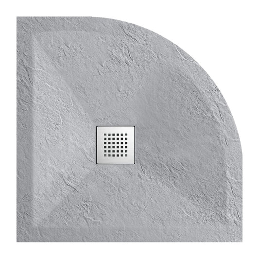 Семирундова душ кабина Balneo Stone Tray от композит 80x80 светло сива