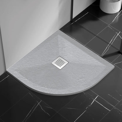 Семирундова душ кабина Balneo Stone Tray от композит 80x80 светло сива