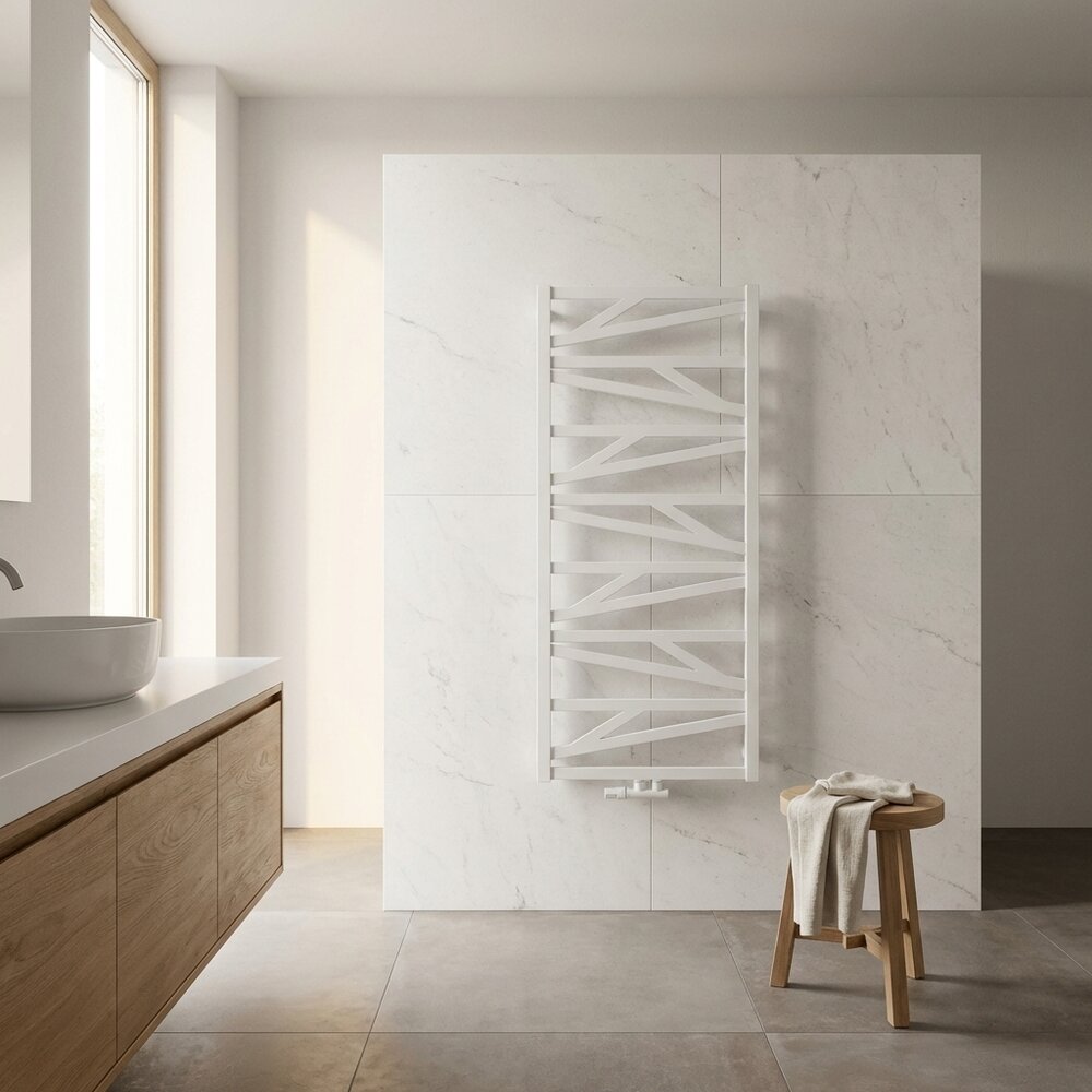 Сушилник за хавлии Rune Alva 1187x530 mm бял гланц