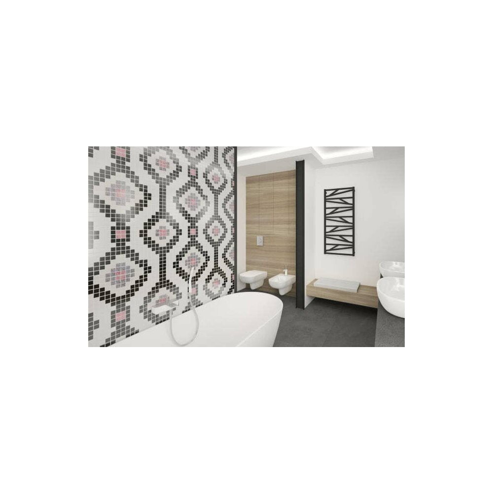 Сушилник за кърпи Rune Alva 1187x530 mm черен сатен