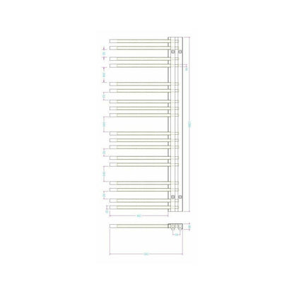 Сушилник за хавлии Rune Nemi 1200x502 mm матово черен