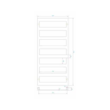 Сушилник за хавлии Rune Vok 1100X500 mm бял гланц
