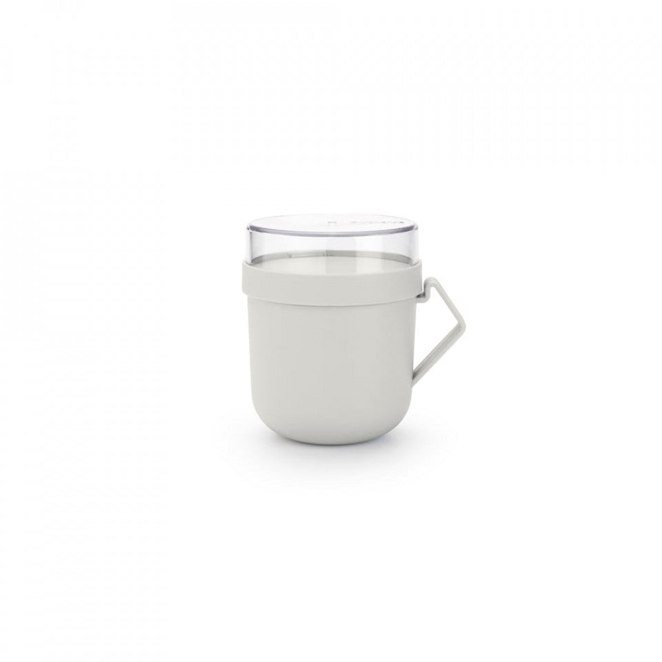 Чаша с капак Brabantia Make&Take 600ml, Светлосив 1006295