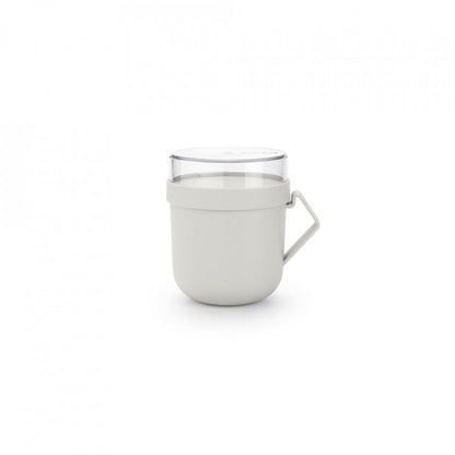 Чаша с капак Brabantia Make&Take 600ml, Светлосив 1006295