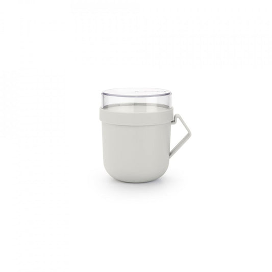 Чаша с капак Brabantia Make&Take 600ml, Светлосив 1006295