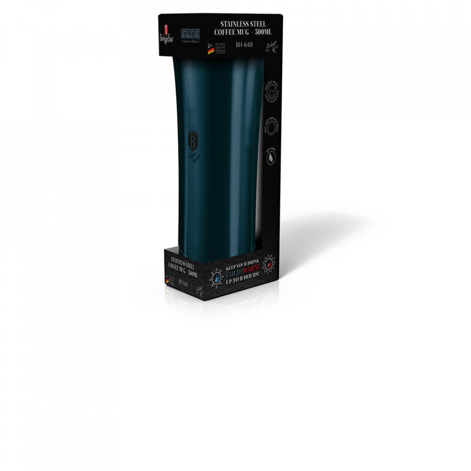 Термос чаша за кафе 0.5 L Aquamarine Metallic Line Berlinger Haus BH 6411