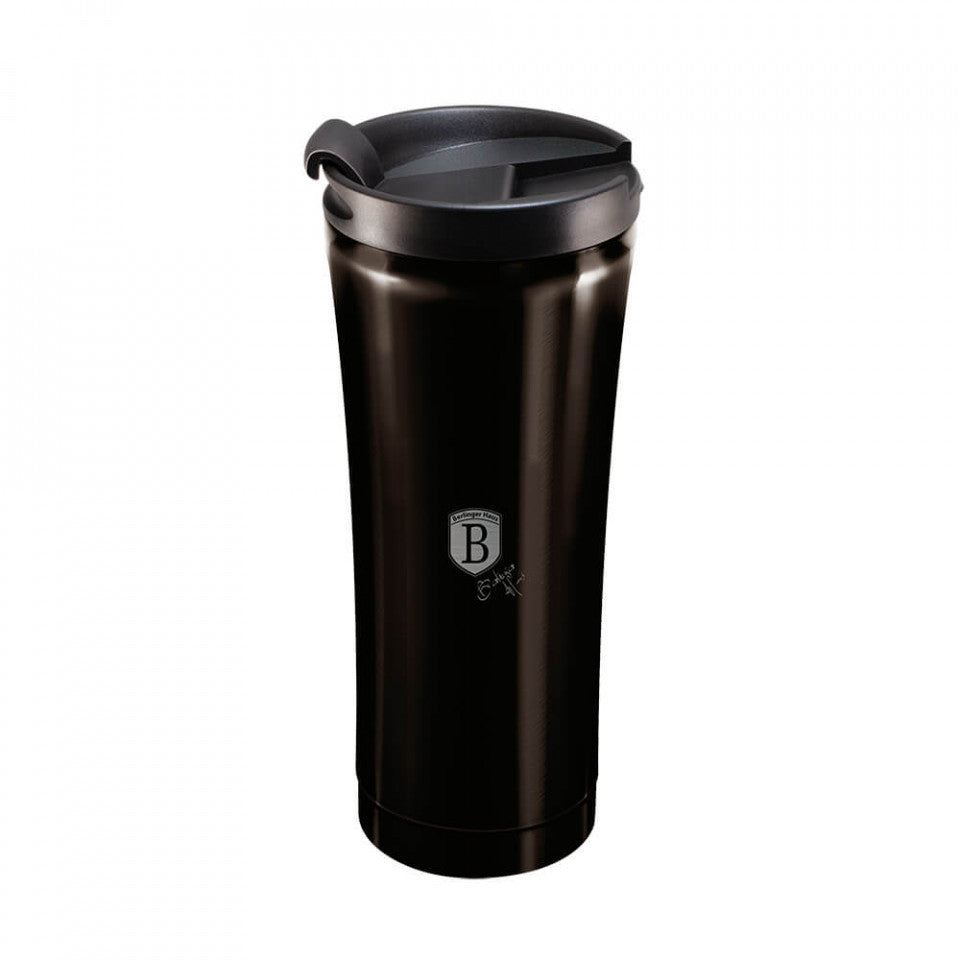 Термос чаша за кафе Metallic Line Shiny Black Edition BerlingerHaus BH 6821