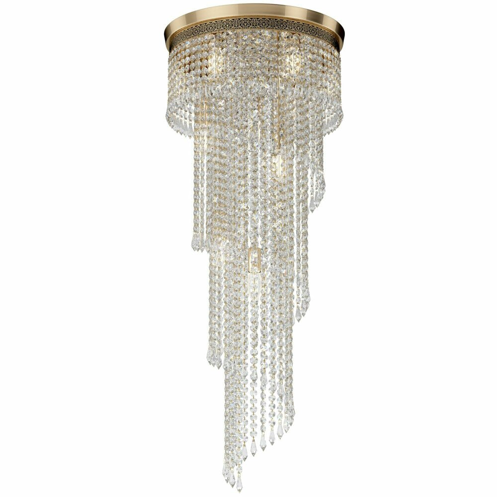 Maytoni Cascade Chandelier Gold 12 Bulbs