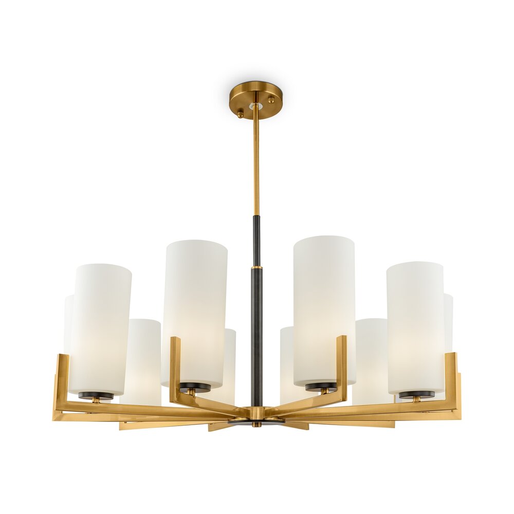 Maytoni Fortano Black/White Chandelier 10 Bulbs