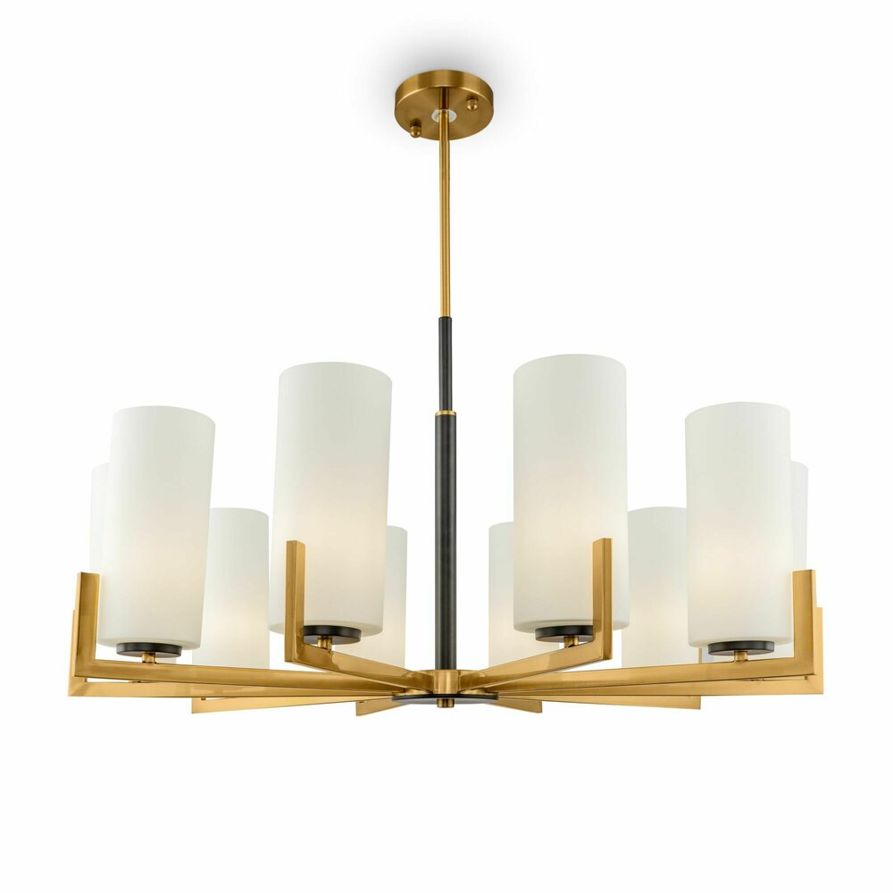 Maytoni Fortano Black/White Chandelier 10 Bulbs