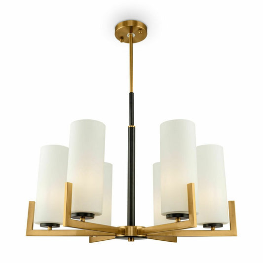 Maytoni Fortano Chandelier Black/White 6 Bulbs