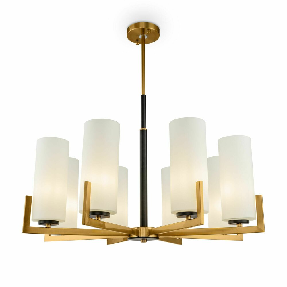 Maytoni Fortano Chandelier Black/White 8 Bulbs