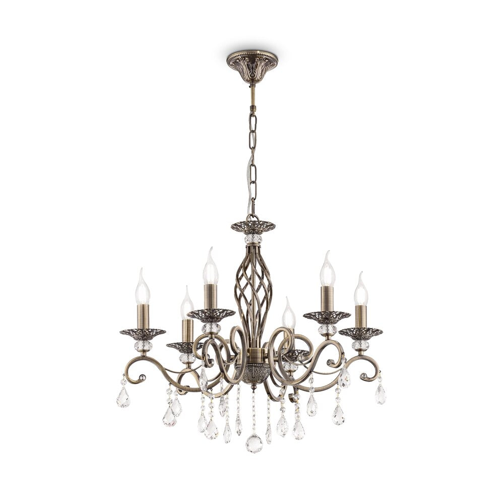Maytoni Grace Brass Chandelier 6 Bulbs