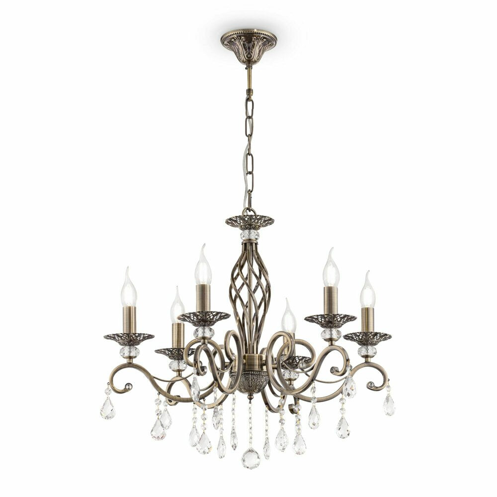 Maytoni Grace Brass Chandelier 6 Bulbs