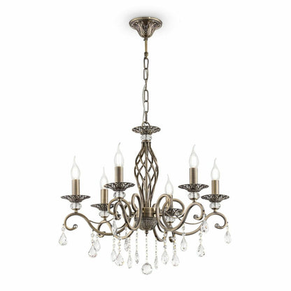 Maytoni Grace Brass Chandelier 6 Bulbs