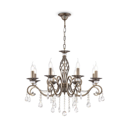 Maytoni Grace Brass/Transparent Chandelier 8 Bulbs