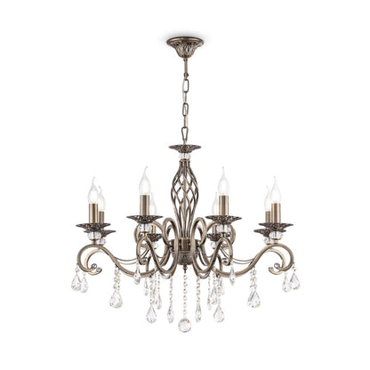 Maytoni Grace Brass/Transparent Chandelier 8 Bulbs