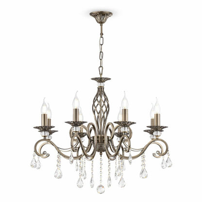 Maytoni Grace Brass/Transparent Chandelier 8 Bulbs