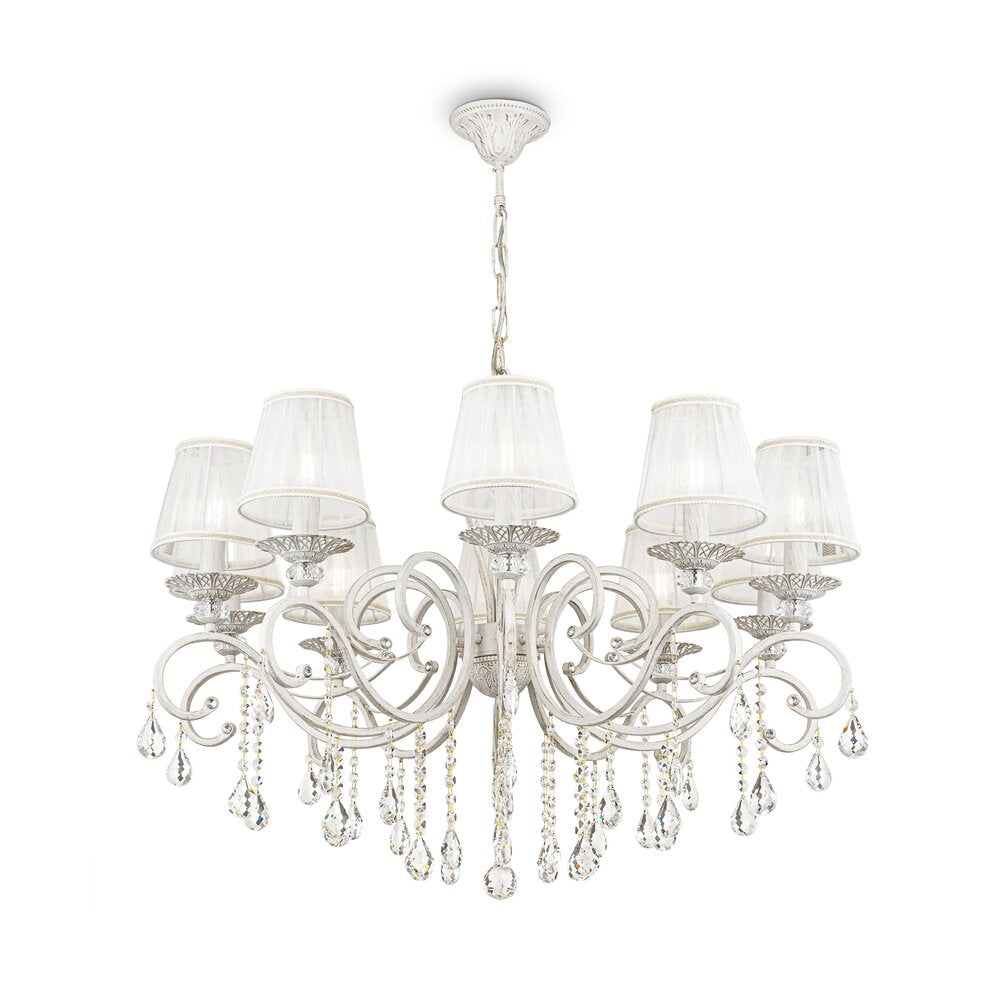 Maytoni Grace White/White Chandelier 10 Bulbs