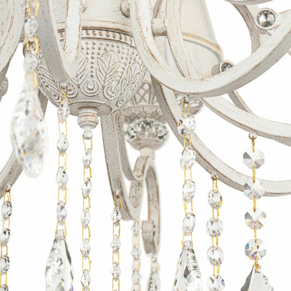 Maytoni Grace White/White Chandelier 10 Bulbs