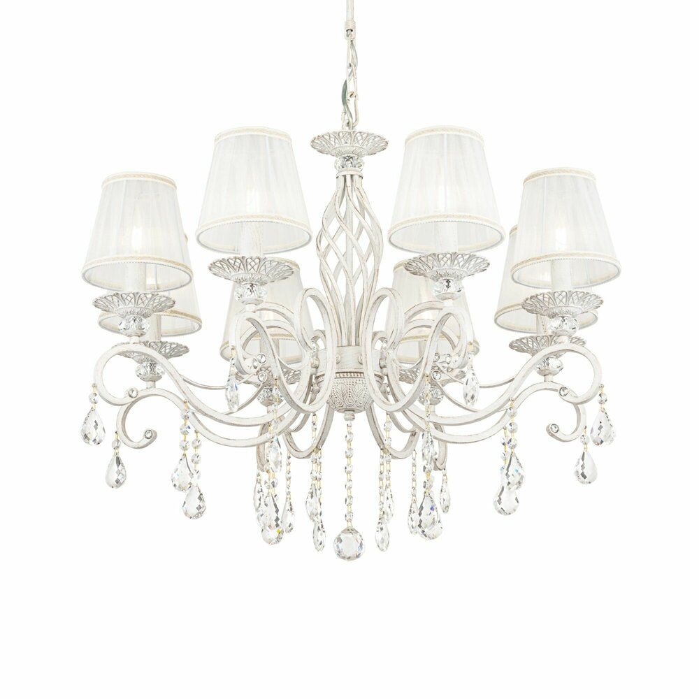 Maytoni Grace White/White Chandelier 8 Bulbs