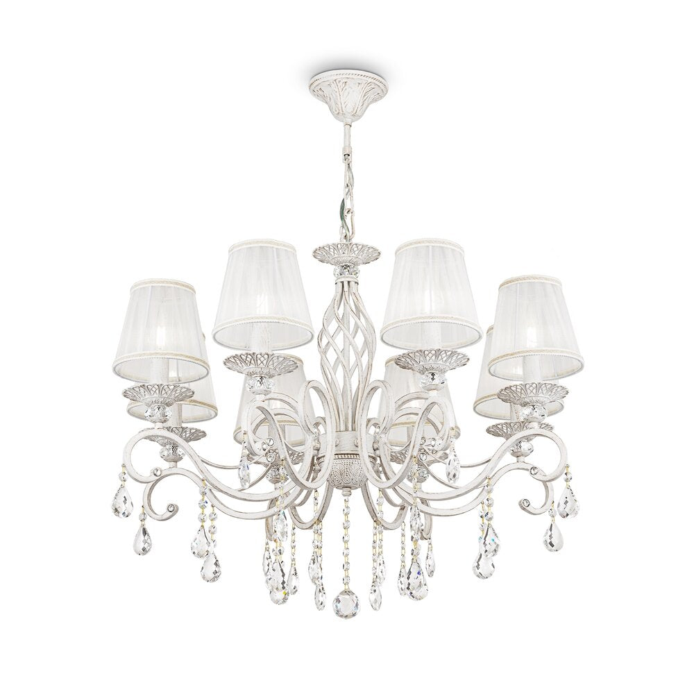 Maytoni Grace White/White Chandelier 8 Bulbs