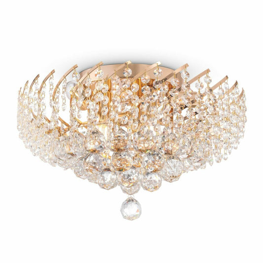 Maytoni Karolina Gold/Transparent Chandelier 6 Bulbs