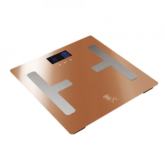 Цифрова везна за телесно тегло Rose Gold (Мед) Metallic Line Berlinger Haus BH 9105