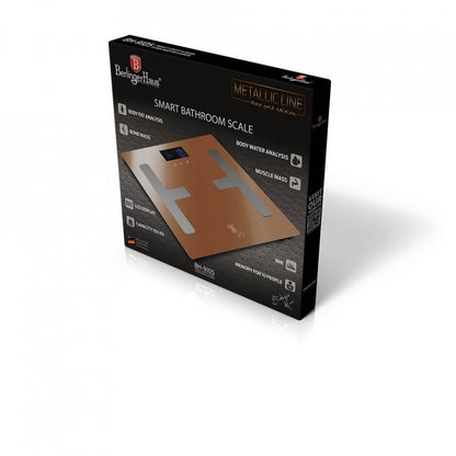 Цифрова везна за телесно тегло Rose Gold (Мед) Metallic Line Berlinger Haus BH 9105