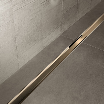 Капак за отводнителна канавка Geberit CleanLine80 30-90 см шампанско