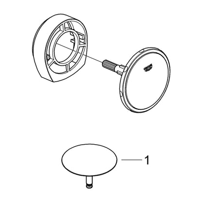 Капак за сифона и препълването Grohe Talentofill хромирана Supersteel