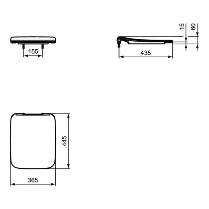 Ideal Standard Strada II Slim Soft Close Toilet Seat