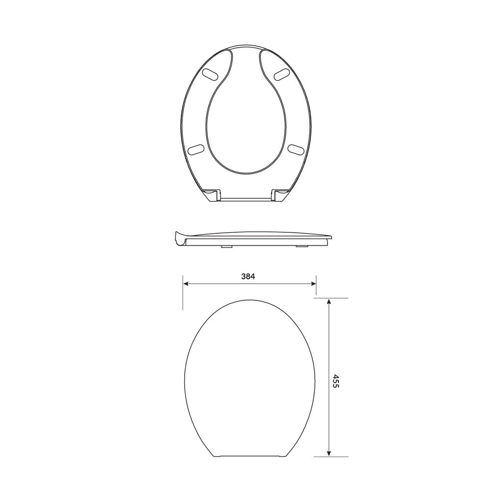 Cersanit Etiuda Glossy White Toilet Seat
