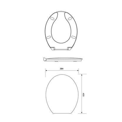 Cersanit Etiuda Glossy White Toilet Seat