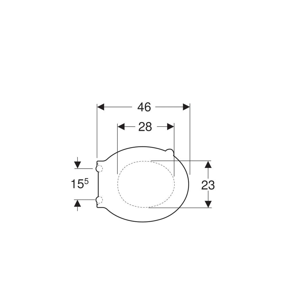 Geberit Selnova Comfort Toilet Seat Bottom Fixing White