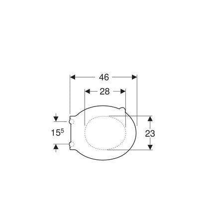 Geberit Selnova Comfort Toilet Seat Bottom Fixing White