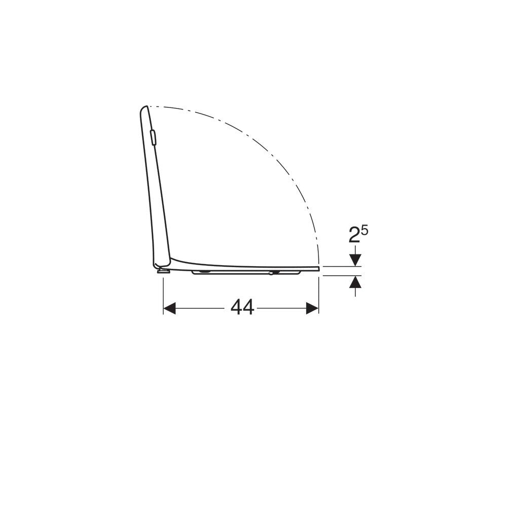 Geberit Selnova Comfort Toilet Seat Bottom Fixing White