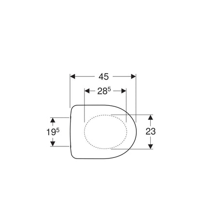 Geberit Selnova Toilet Seat Normal Close Plastic Hinge