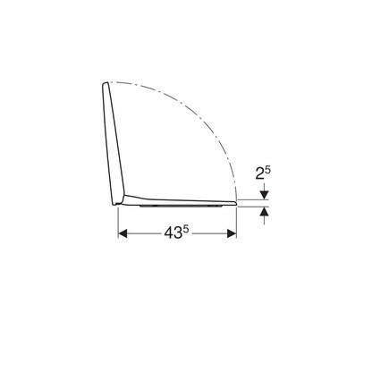 Geberit Selnova Toilet Seat Normal Close Plastic Hinge