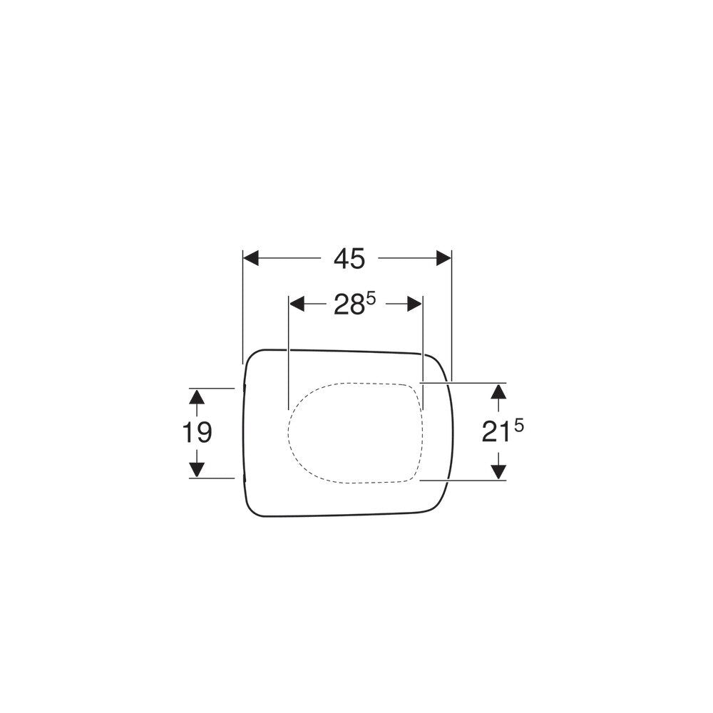 Geberit Selnova Square Toilet Seat Bottom Fixing