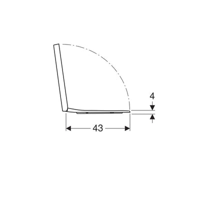 Geberit Selnova Square Toilet Seat with Standard Closing