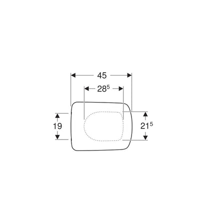 Geberit Selnova Square Toilet Seat Normal Closure