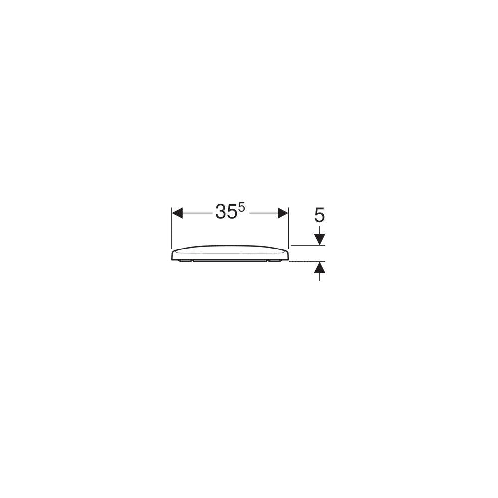 Geberit Selnova Square Toilet Seat Normal Closure