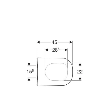 Geberit Smyle Slim Toilet Seat Normal Close