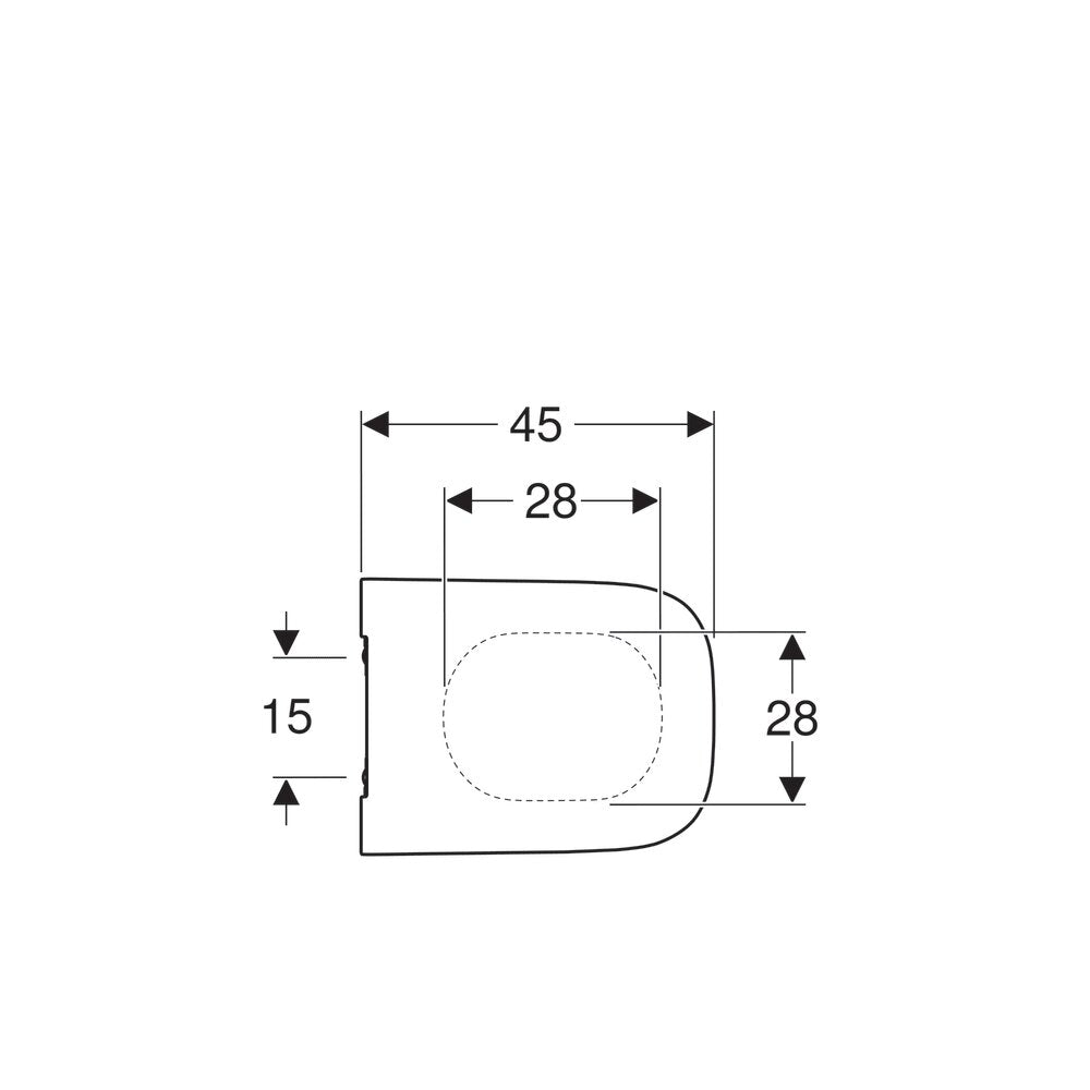 Geberit Smyle Square Slim Toilet Seat with Soft Close