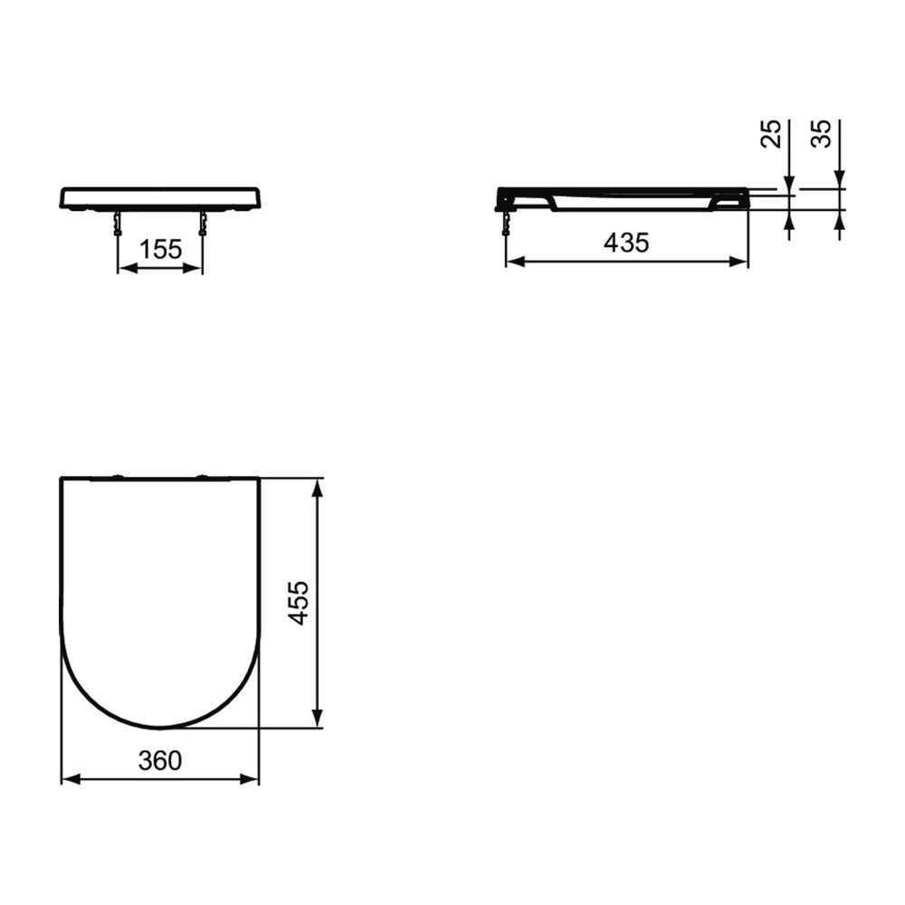 Toilet Seat Ideal Standard Atelier Blend Curve Matte White