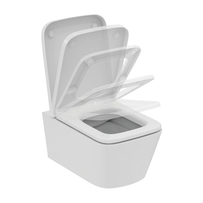 Капак за WC Ideal Standard Atelier Blend Cube с меки затваряне бял гланц